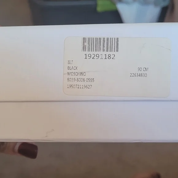 Moschino Croc leather belt Sz. 44 Belts